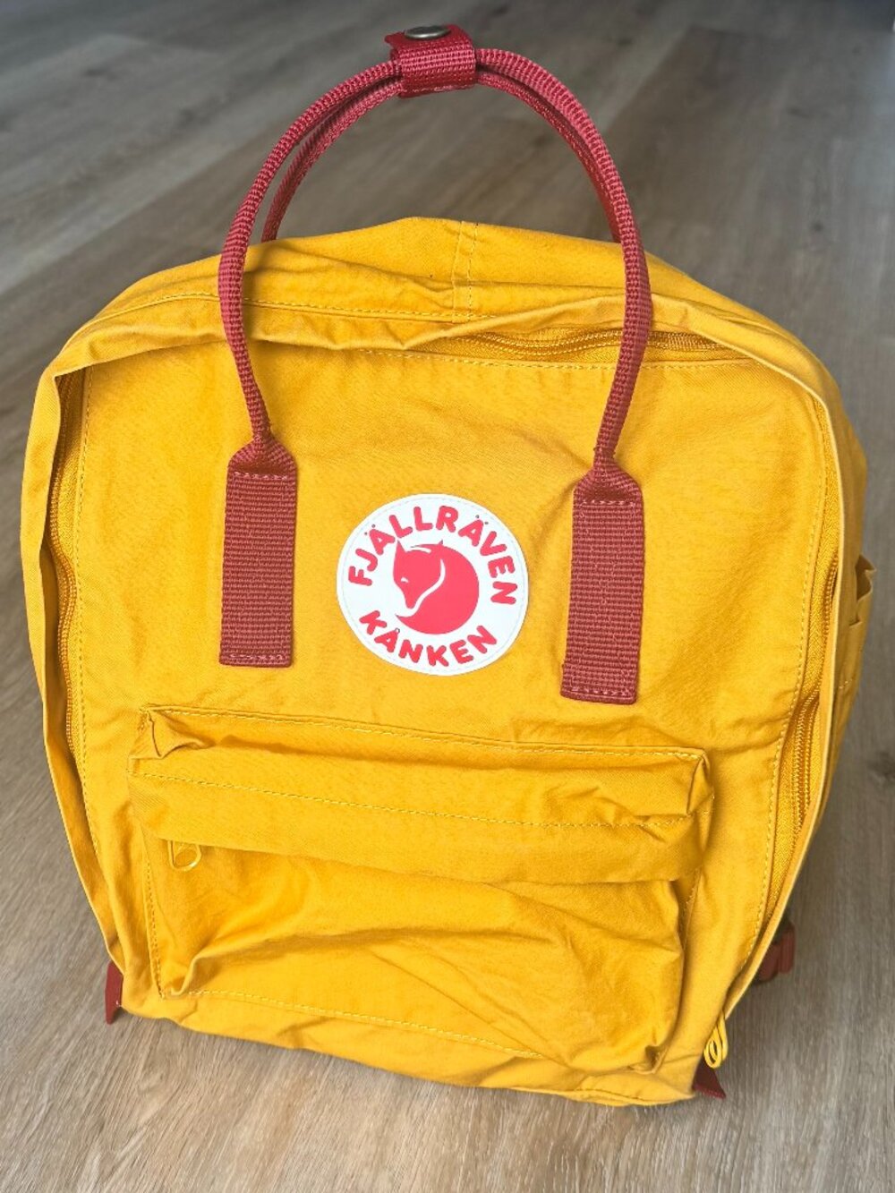 Fjallraven Kanken Me Backpack Ochre and Maroon